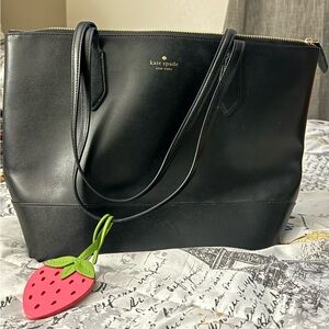 EUC Kate Spade large tote purse black